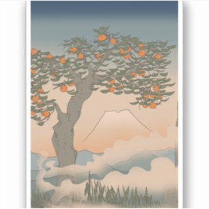 Adesivo Laranjeira do Japão na neblina