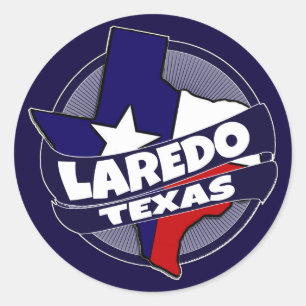 Adesivo Laredo Texas flag burst stickers