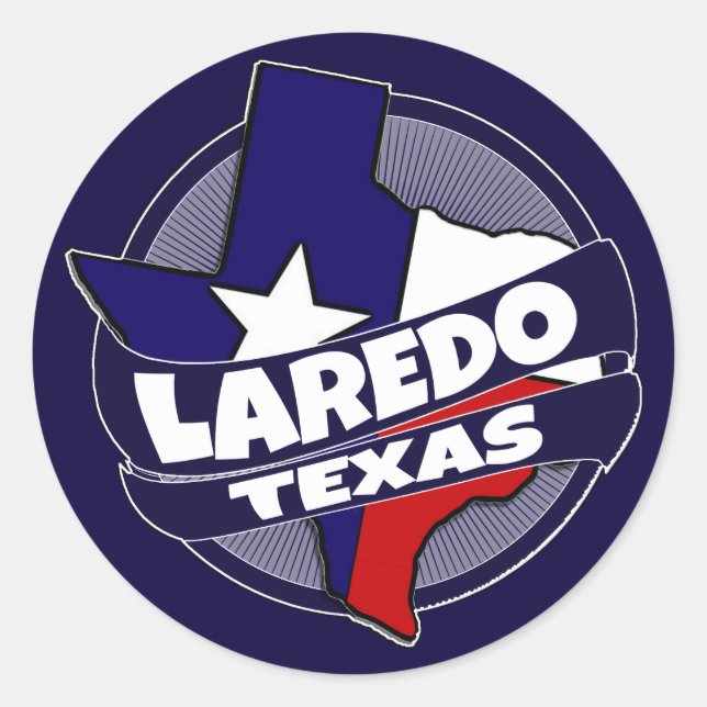 Adesivo Laredo Texas flag burst stickers (Frente)