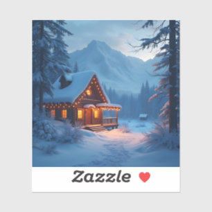 Adesivo Lareira de Inverno - Vinil Quadrado