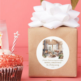 Adesivo Lareira inicial Cozy Christmas Personalizada