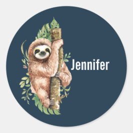 Adesivo Largura de Cores Aquáticas e Folhas Tropicais