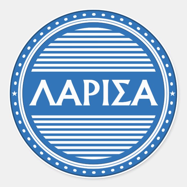 Adesivo Larissa City Pride Emblem – Greek Identity (Frente)