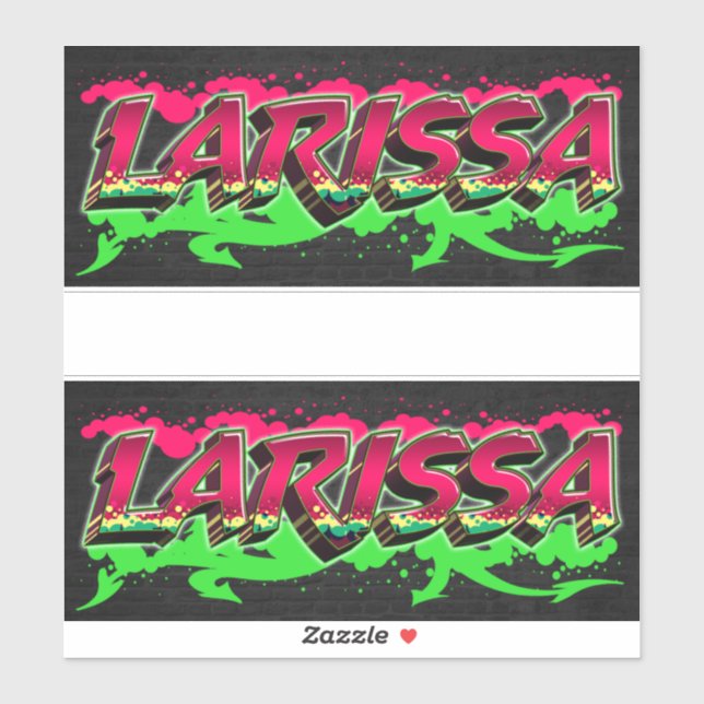 Adesivo Larissa Vorname Name Graffiti Aufkleber Sticker (Folha)