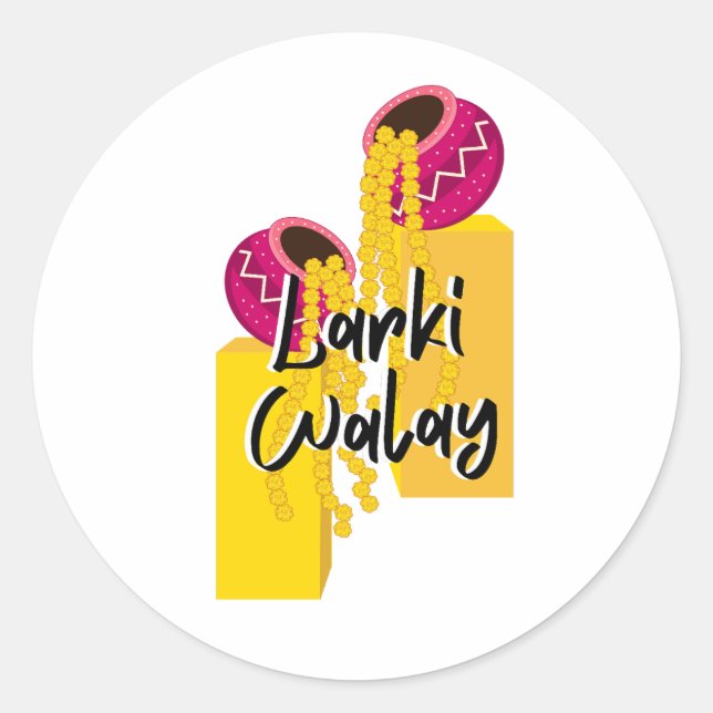 Adesivo Larki Walay | Celebração de Desi Wedding Playful (Frente)