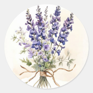 Adesivo Larkspur Buquê Watercolor Romântico