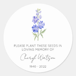 Adesivo Larkspur Pacote de Sementes de Memorial Simples