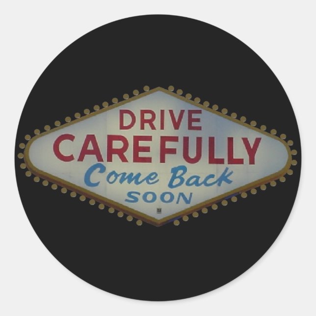 Adesivo Las Vegas Drive Cuidadosamente Sticker (Frente)