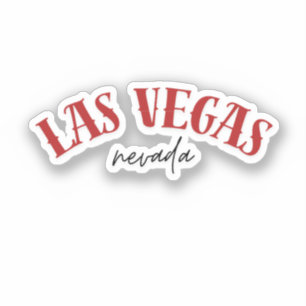 Adesivo Las Vegas Nevada   Legal Vermelho