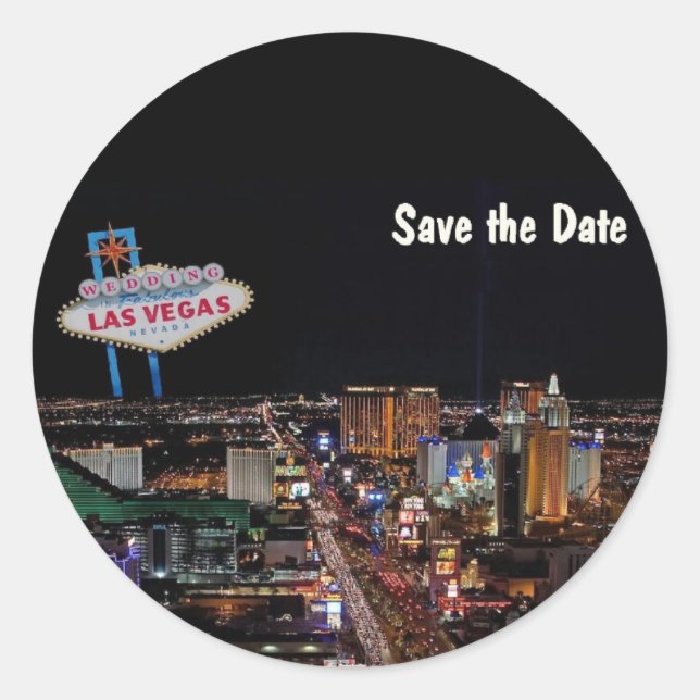 Adesivo Las Vegas Weding the Date Sticker (Frente)