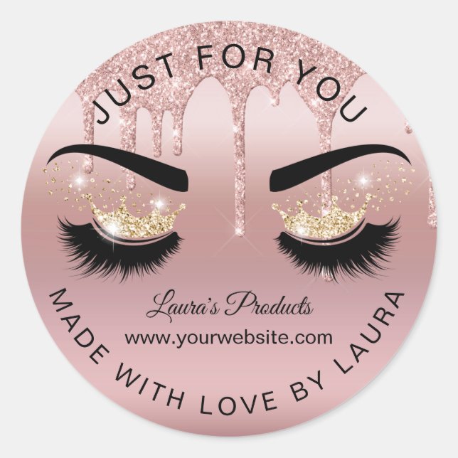 Adesivo lascas rosegvelhas gotejadas lash de maquiagem da  (Frente)