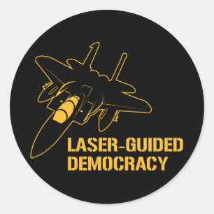 Adesivo Laser - democracia/paz guiadas com a potência de