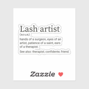 Adesivo Lash Artist Definition, Lash Tech, Lash Artist
