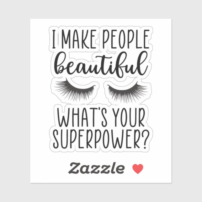 Adesivo Lash Artist, Lash Tech, Estheticista, Makeup Artis (Folha)