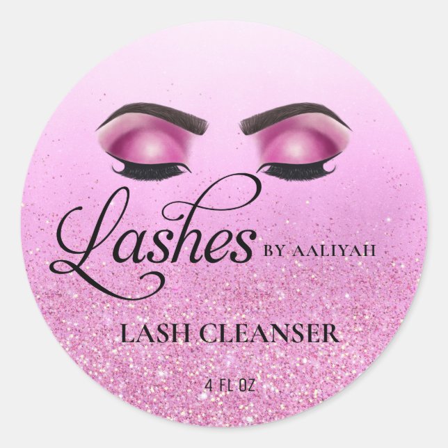 Adesivo Lash Bath Shampoo Lash Lash Glam Rosa Quente (Frente)