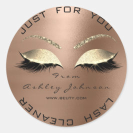 Adesivo Lash Cleaner de Lash Ouro Glitter Salon Branco