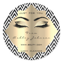 Lash Cleaner Dourado do Champaigne Branco Negro