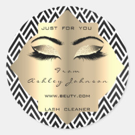 Adesivo Lash Cleaner Dourado do Champaigne Branco Negro