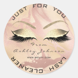 Adesivo Lash Cleaner Dourado do Salão de Bela Branca