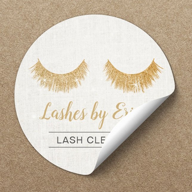 Adesivo Lash Cleaner Dourado Eyelash Extensions Elegant Li (Criador carregado)