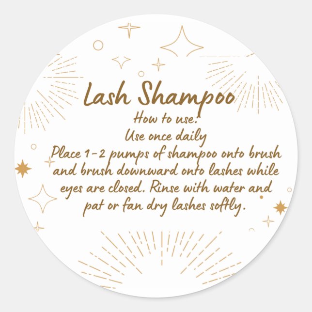 Adesivo Lash Shampoo Label (Frente)