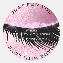 Adesivo Lashes Beauty Diamond Eye Sparkly Pink Glitter