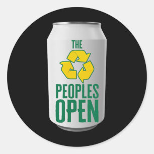 Adesivo Lata de Cerveja Aberta do Povo de Gerenciamento de