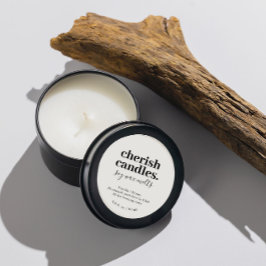 Adesivo Lata de Vela de Soja Minimalista Marca Branca