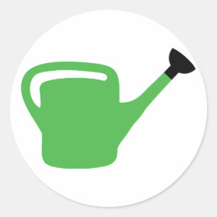 Adesivo lata molhando do jardineiro verde