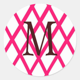 Adesivo Latice Moderno Monograma a Rosa