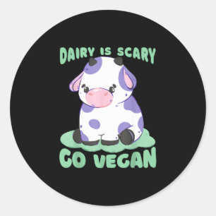 Adesivo Laticínios são assustadores, vá vegano amantes de