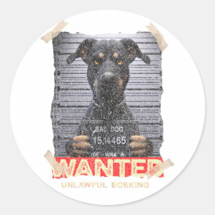 Adesivo Latido Ilegal: A Advertência Severa do Doberman