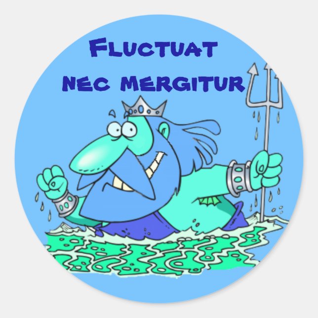 Adesivo Latim: Fluctuat nec mergitur (Frente)