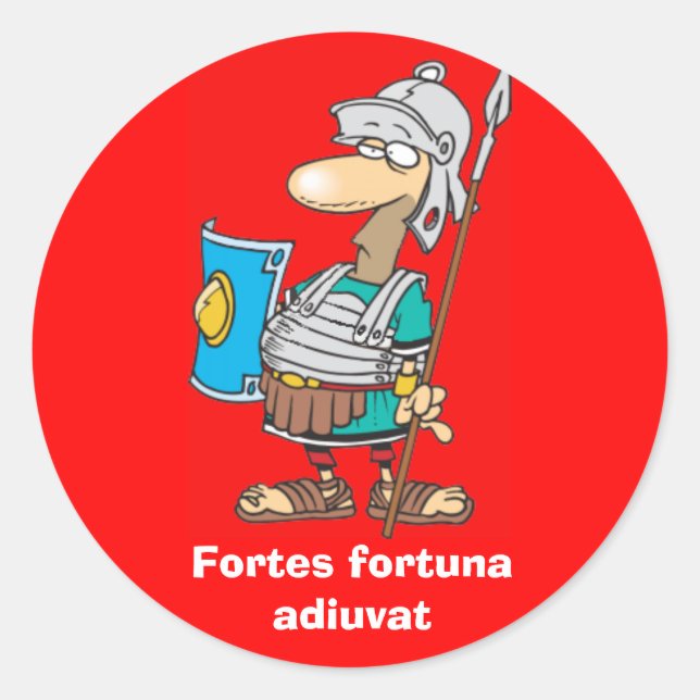 Adesivo Latim: Fortes para atum adiuvat (Frente)
