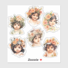 Adesivo Latina Baby Face Florals Vintage Diário antigo
