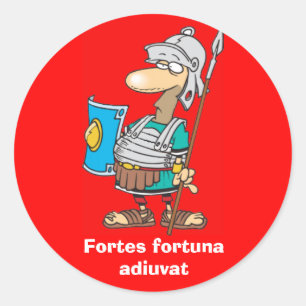 Adesivo Latino: Adiuvat de fortuna dos fortes