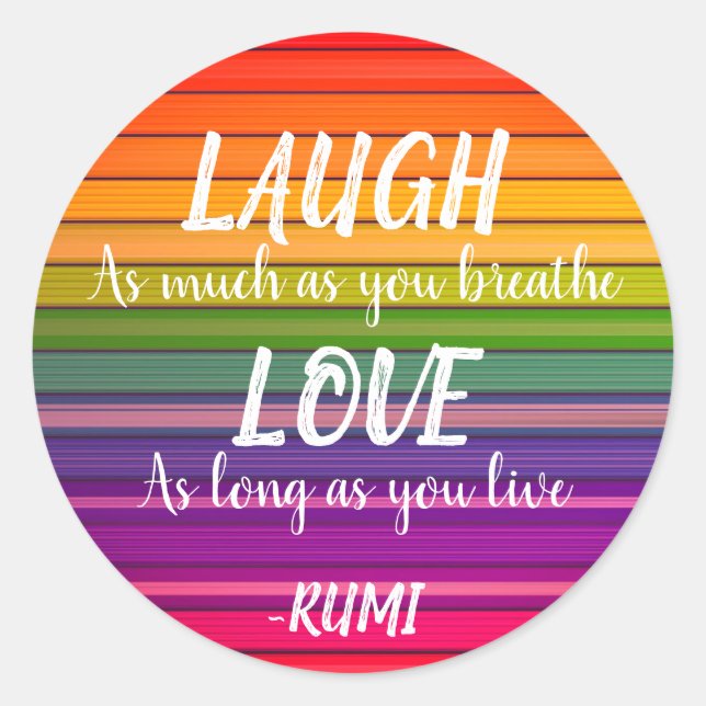Adesivo Laugh & Love Rumi Rainbow (Frente)