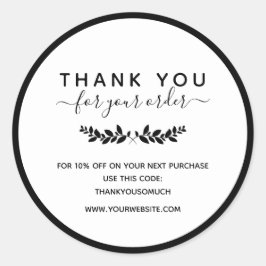 Adesivo Laurel Wreath Obrigado Pela Ordem