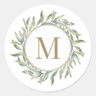 Adesivo Laurel Wreath Personalizado Monograma do Branch La