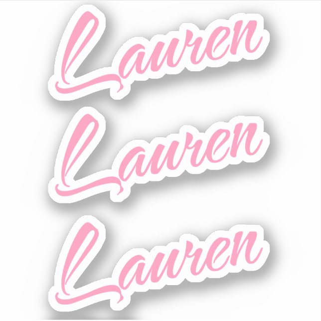 Adesivo Lauren Decorative Name (Nome decorativo Lauren) no (Frente)