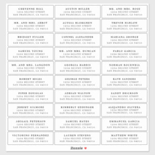 Adesivo Lauren Guest Address Labels Elegant Wedding