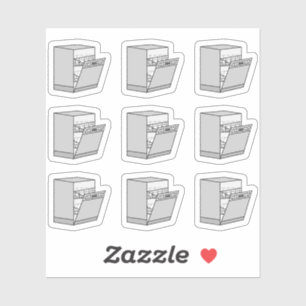 Adesivo Lava-louça Lava-louça Núcleos Limpeza do lembrete