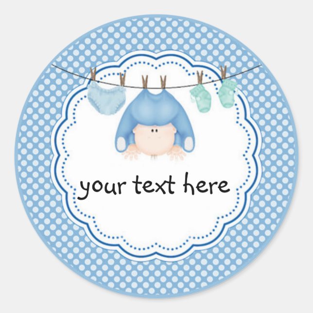 Adesivo Lavagem personalizada de Sticker/Baby Boy (Frente)