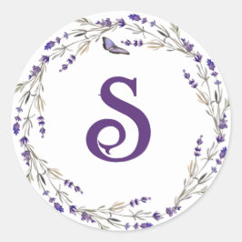 Adesivo Lavanda com Monograma Inital