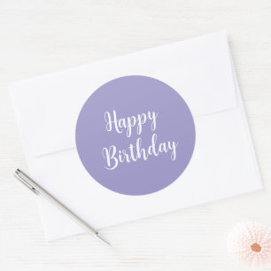 Adesivo Lavanda de aniversário feliz Trendência personaliz