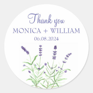 Adesivo Lavanda de aquarelas flores herbáceas roxas rústic