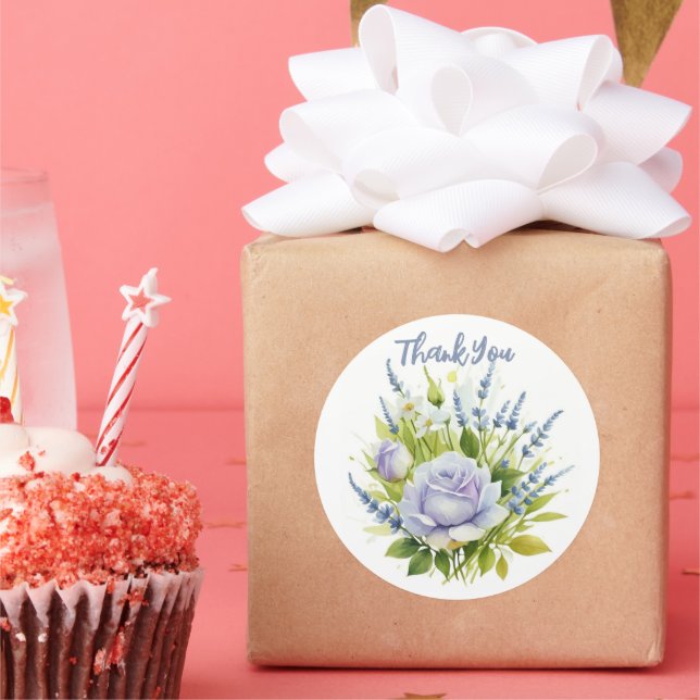 Adesivo Lavanda de aquarelas Flores selvagens (Festa)