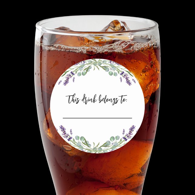 Adesivo Lavanda de casamento que esta bebida pertence (Criador carregado)