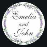 Adesivo Lavanda e Eucalyptus<br><div class="desc">Um design elegante e vintage com eucalipto e lavanda pintado em cor d'água romântica.</div>