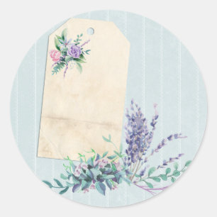 Adesivo Lavanda e ornamentação azul do manual de distribui
